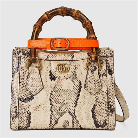 2019 gucci brown python clutch|gucci mini tote bag.